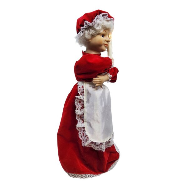 vintage happy christmas motion animated figurine mrs. santa - Picture 3 of 6